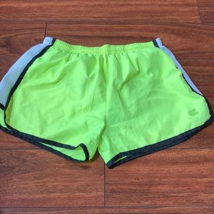 Neon bright running shorts
